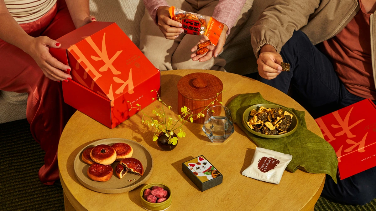 Bokksu artisanal Japanese snack assortment and packaging showcase