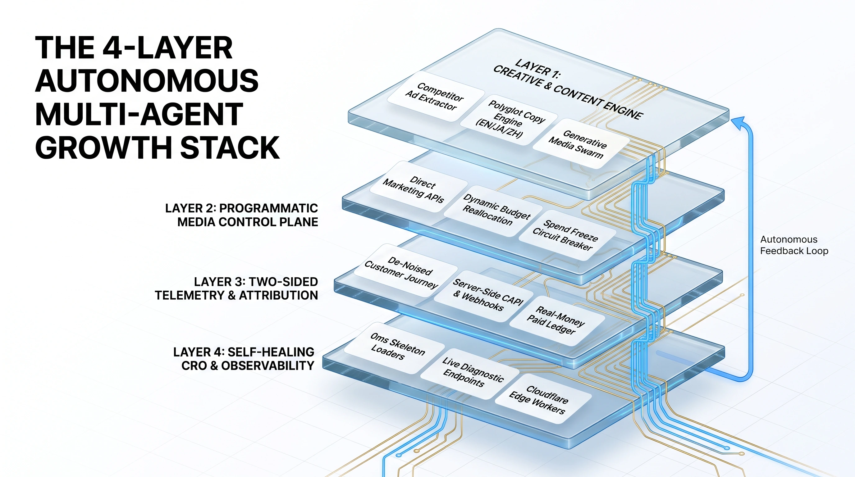 The 4-Layer Autonomous Multi-Agent Growth Stack